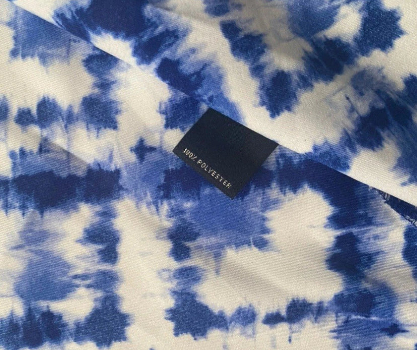 NEW Size S Slim Factor Investments Royal Tie Dye Open 3/4 Sleev Kimono $79