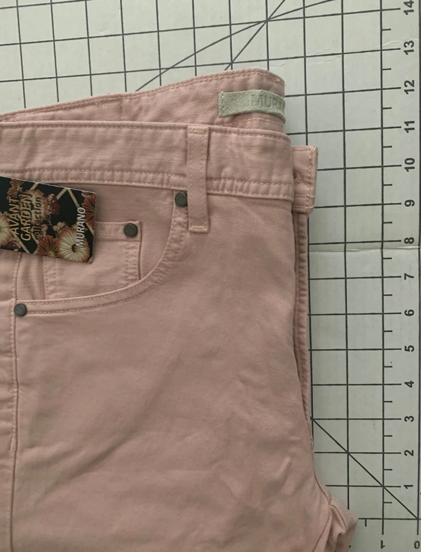 NEW 30 x 34 Mens Murano Avant Garden Evan Extra Slim Fit Flat Pants Peach $90