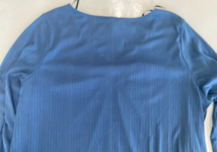 NEW Jessica Simpson Plus Size 2X Keyhole Bell-S Ribbed Tunic Top Sargass Sea $70