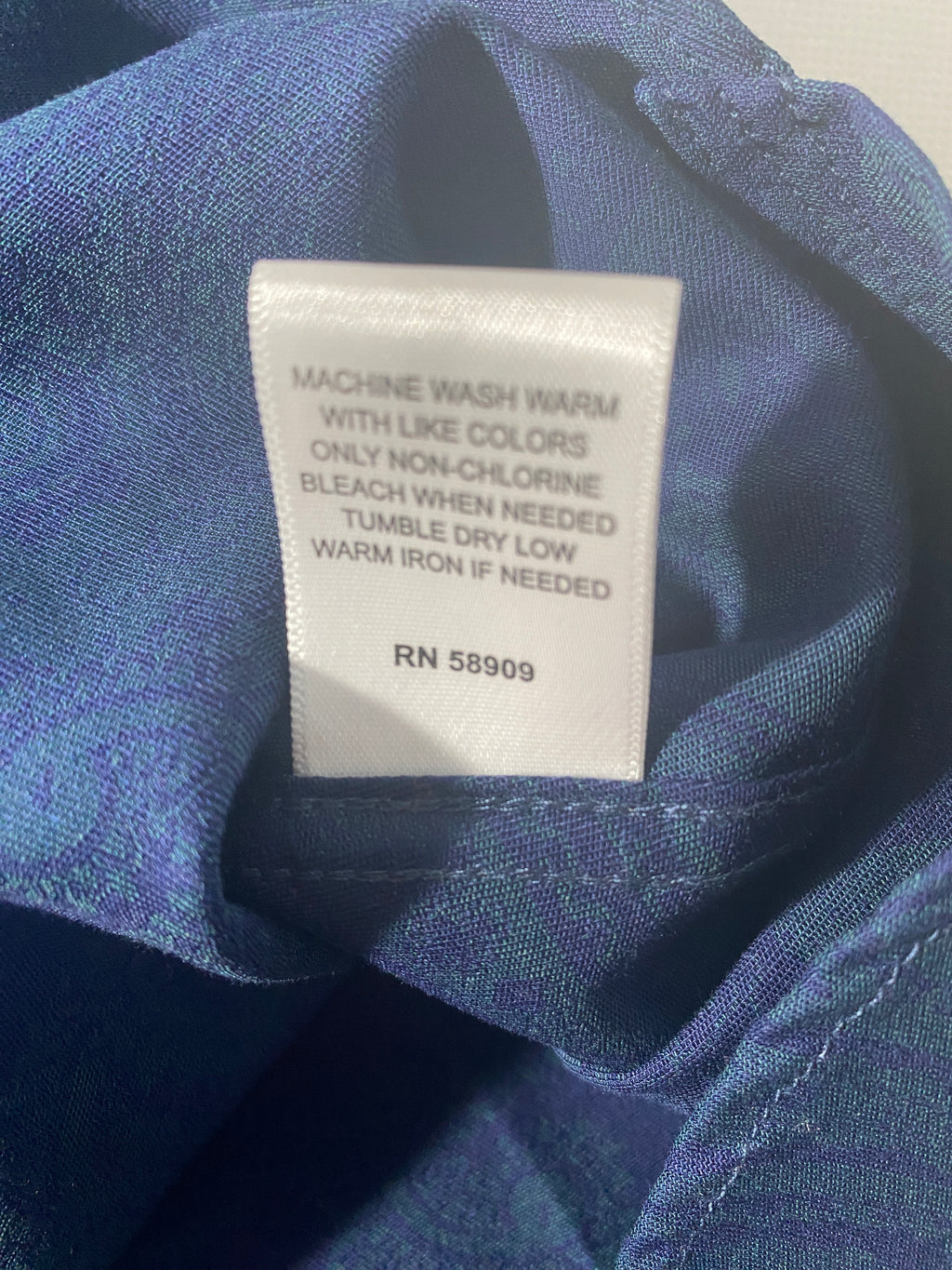 NEW 3XB Big Murano Long Sleeve Button Front Shirt Cotton Midnight Blue $100