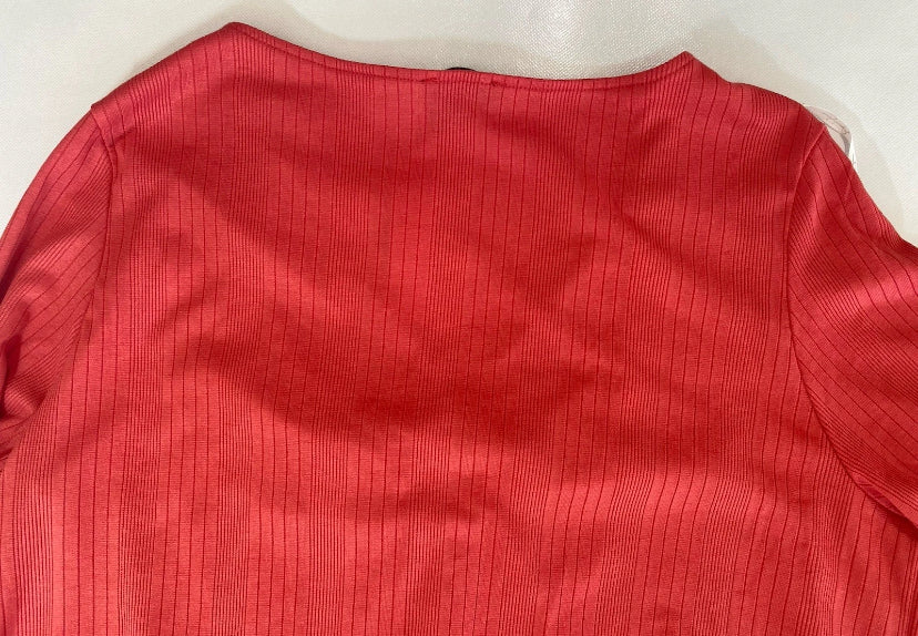 NEW Jessica Simpson Plus Size 2X Keyhole Bell-S Ribbed Tunic Top Baked Apple $70