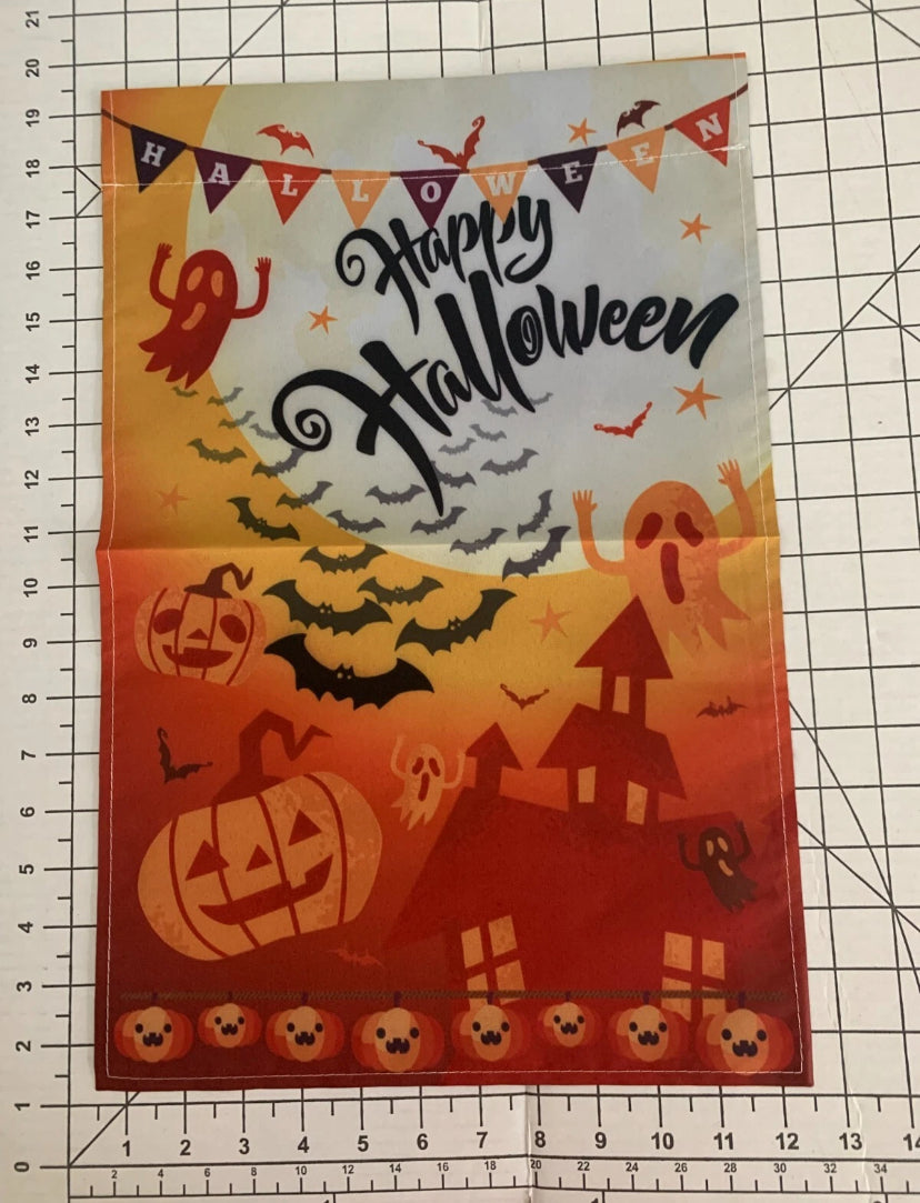NEW Halloween Yard Flag, Ghost and Pumpkin Happy Halloween Garden Fall Outdoor