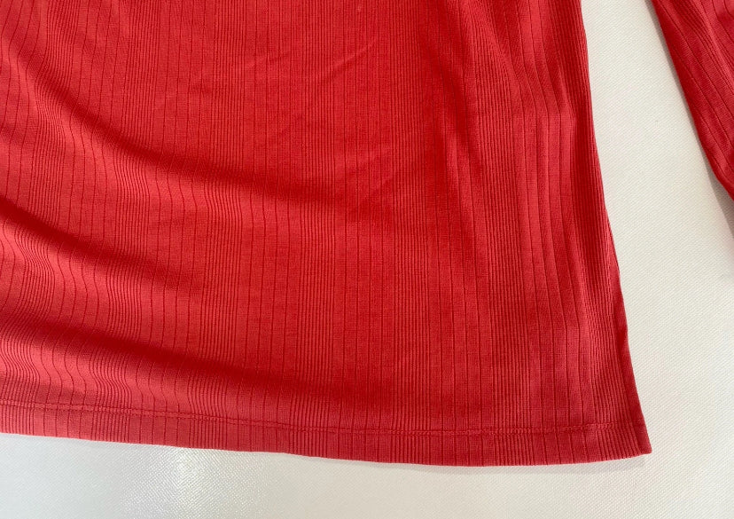 NEW Jessica Simpson Plus Size 2X Keyhole Bell-S Ribbed Tunic Top Baked Apple $70