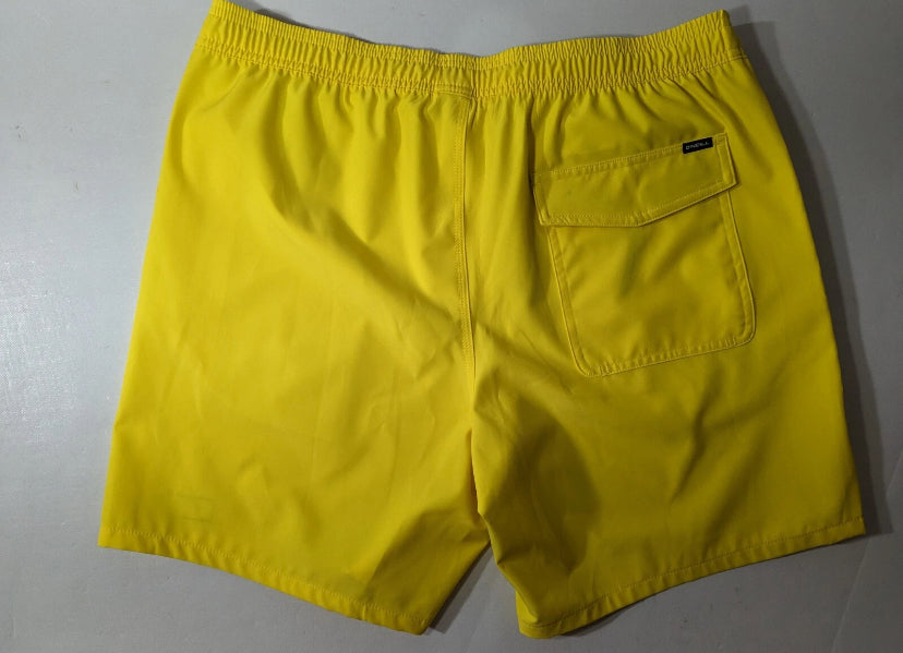 NEW SIZE Small Men's O'Neill Men's Solid Volley 17 Boardshorts Lemon MSRP$48