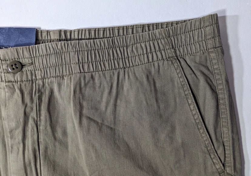 NEW Size 40 Men's Cremieux Atlantic Khaki Shorts 6" Inseam Drawstring Olive