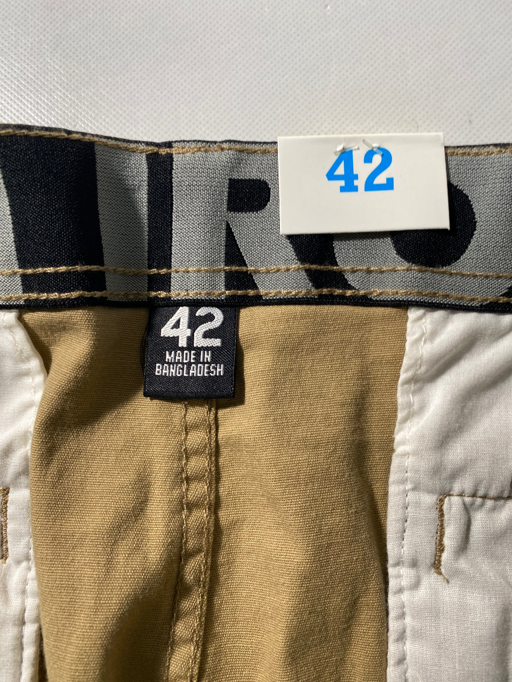 NEW Mens Size 42 Iron Co. Cargo Short Cotton Blend 9"I W/ Cloth Belt Boardwalk