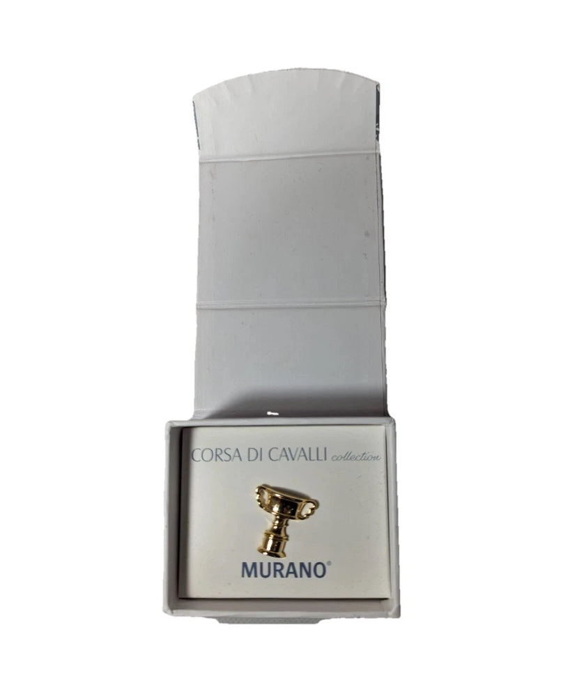 Clearance- Mens Murano Corsa Di Cavalli Collection Lapel Pin Trophy Design
