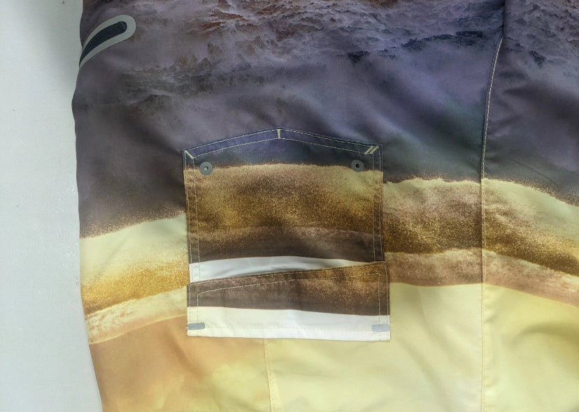 NEW SIZE 34 Mens Tommy Bahama Boardshorts Molokai Sunset Break 9"I UPF 30 Yellow