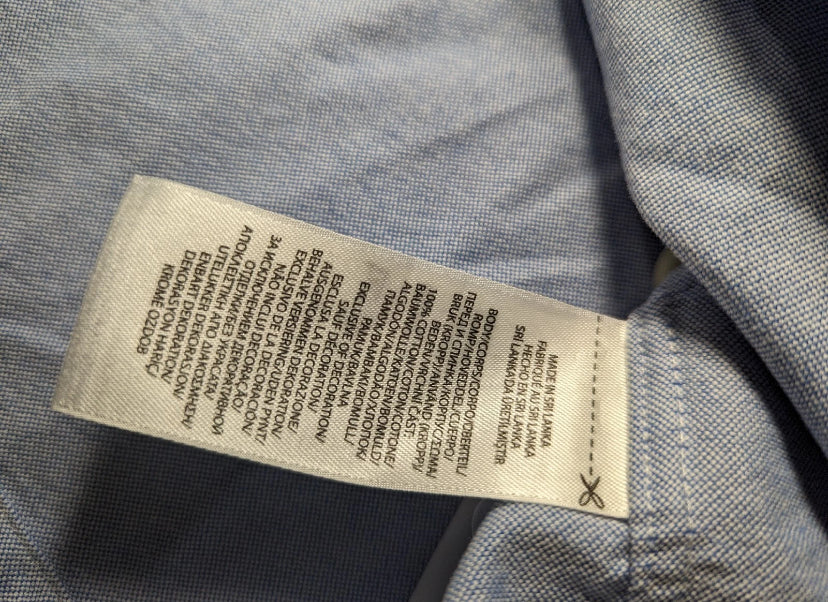 NEW- Mens Size S Polo Ralph Lauren Americana Flag Button Front Shirt Cotton Blue