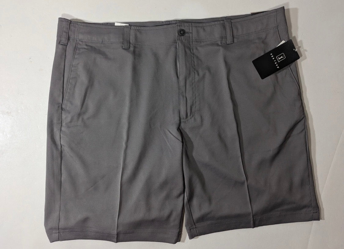NEW Size 42 PGA Tour Mens Flat Front Active Waistband Shorts Quiet Shade MSRP$65