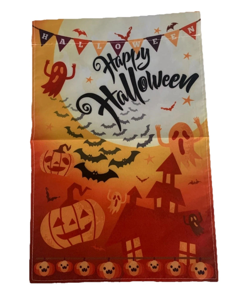 NEW Halloween Yard Flag, Ghost and Pumpkin Happy Halloween Garden Fall Outdoor