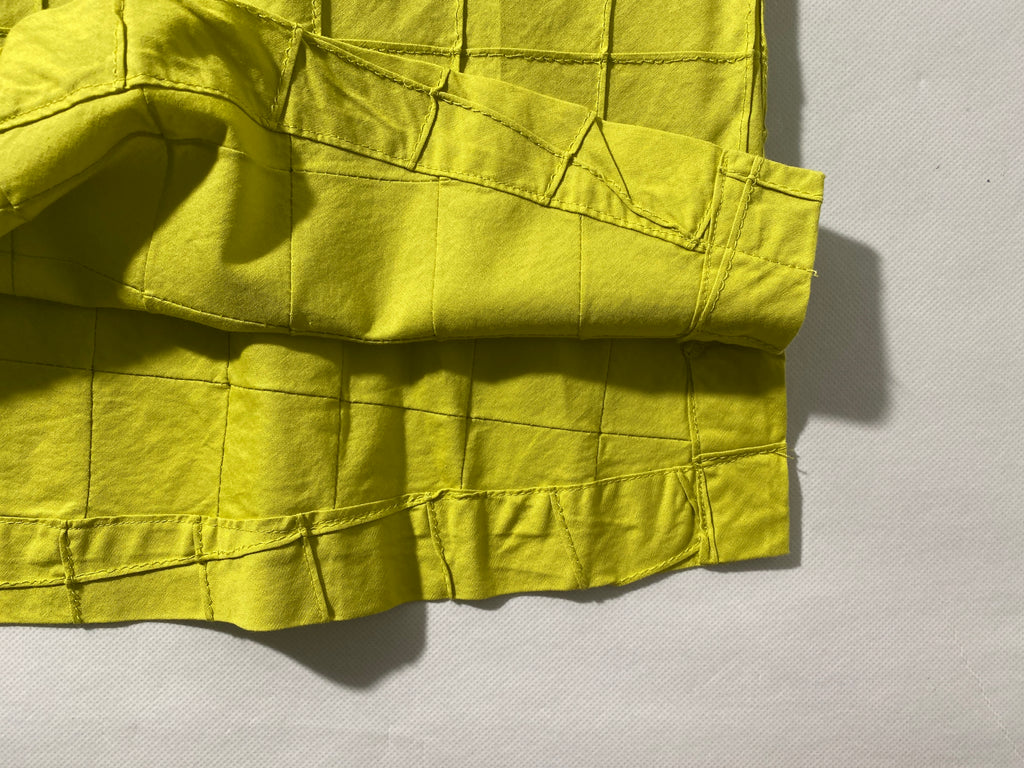 NEW Plus Sz 1X Ali Miles Wire Collar 3/4 Sleeve Button Front Tunic Citron Blouse