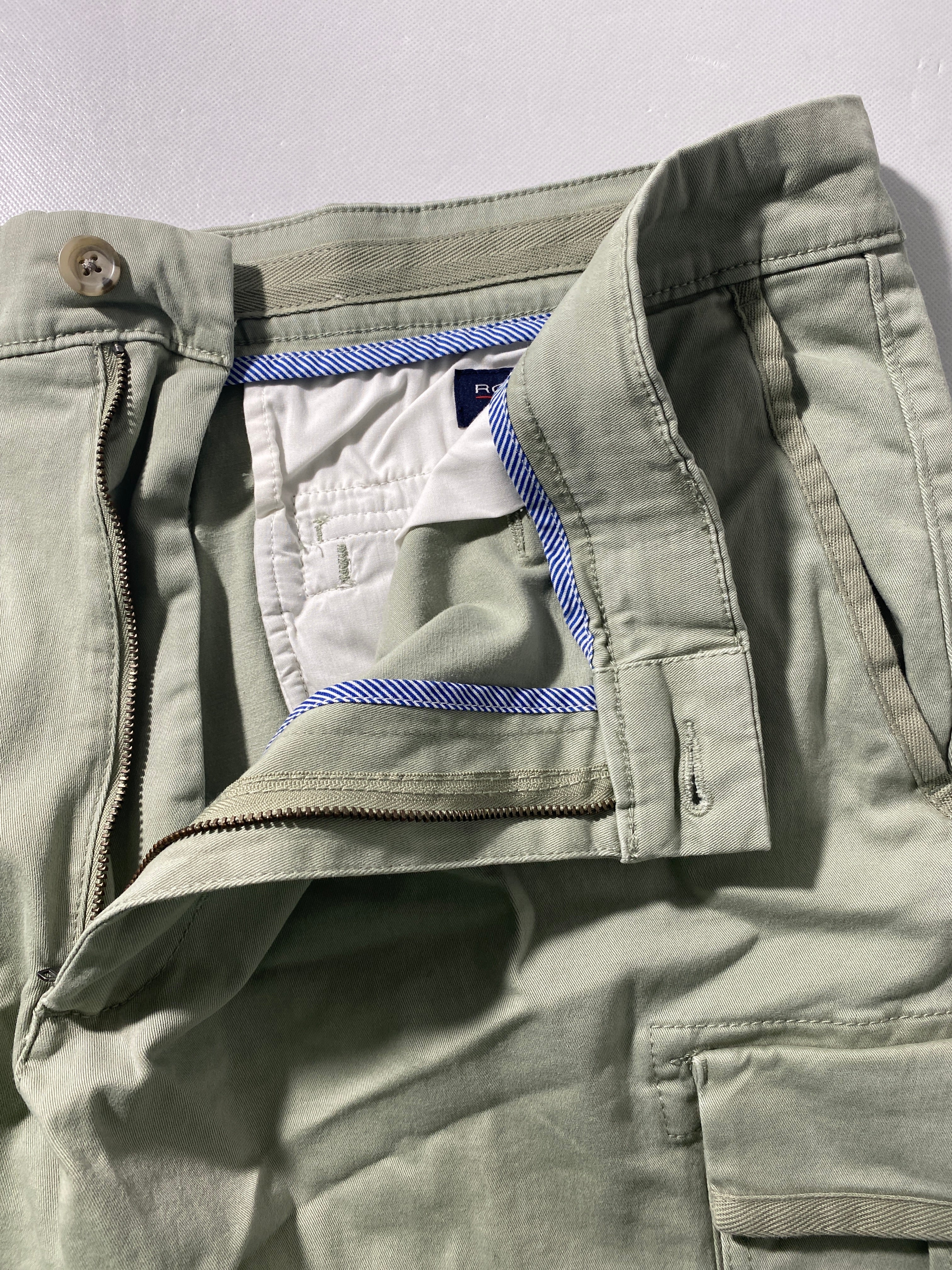NEW Mens Size 42 Roundtree & Yorke R&R Cargo Short Cotton Blend 9"I Teagreen $50