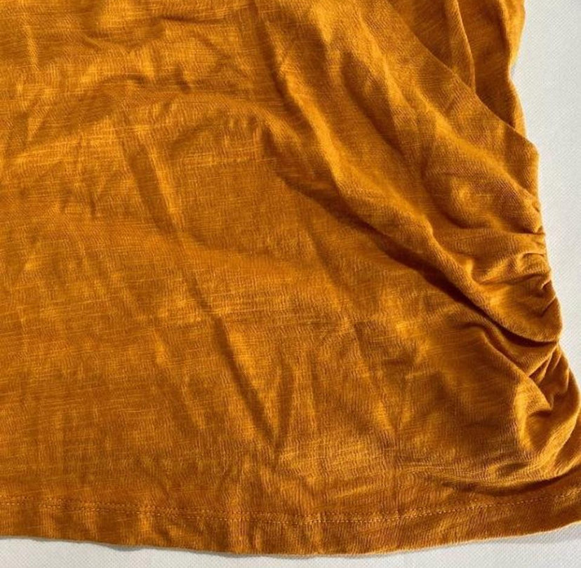 NEW Size L Womens Liverpool Los Angeles Faux Wrap Top Blouse Shirt Rich Gold $59