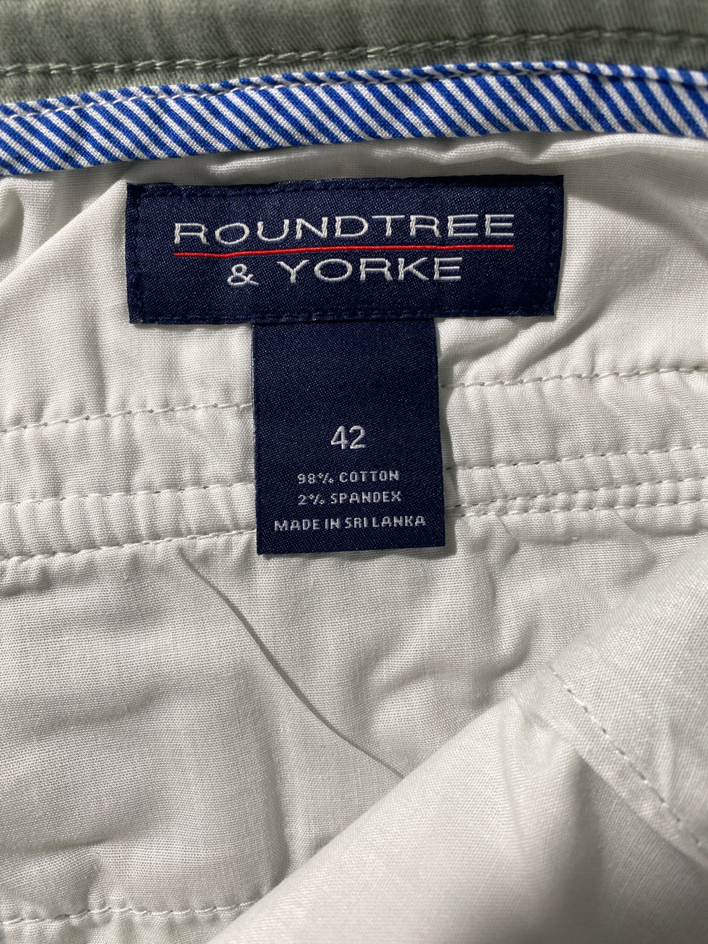 NEW Mens Size 42 Roundtree & Yorke R&R Cargo Short Cotton Blend 9"I Teagreen $50