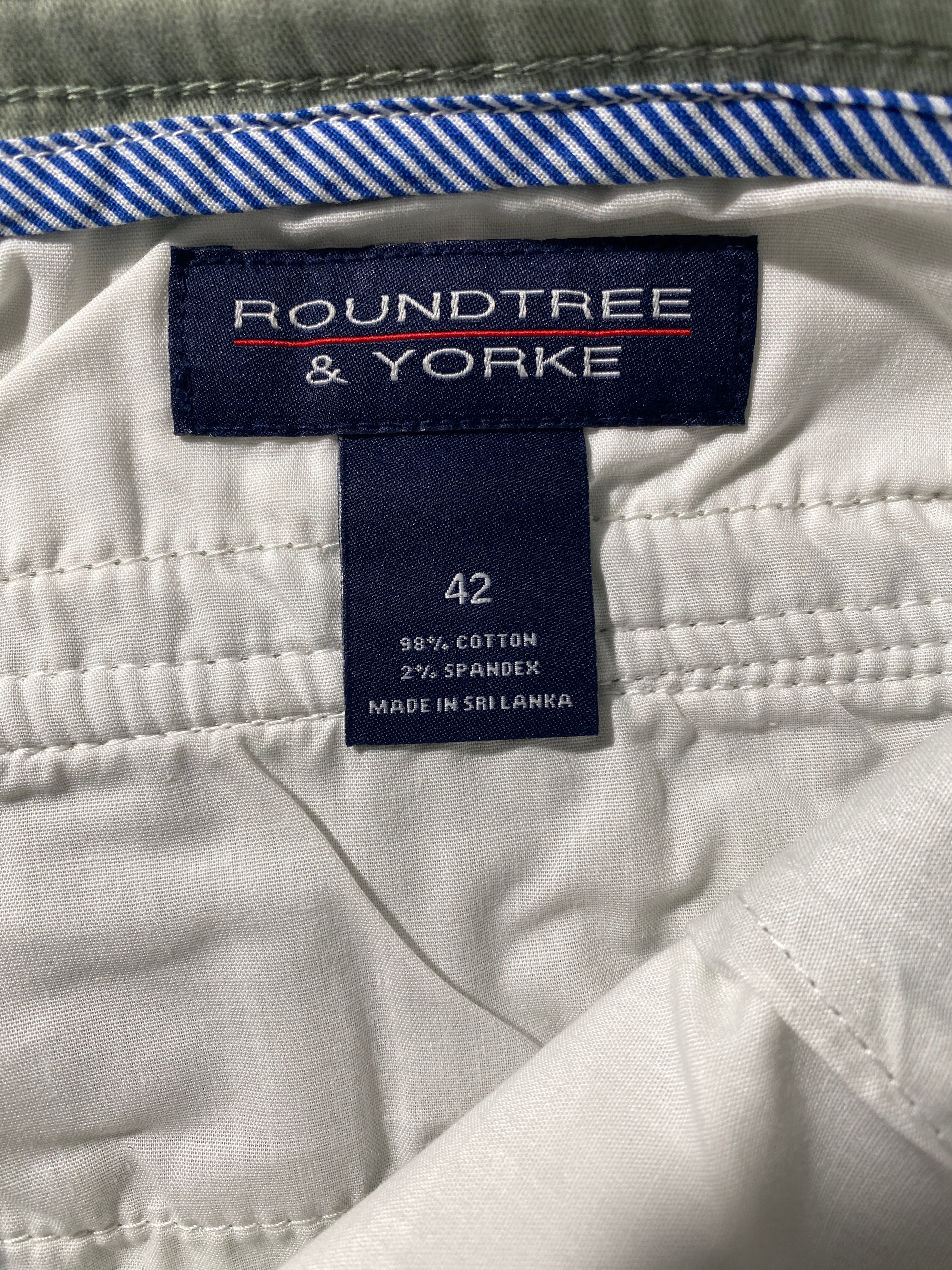 NEW Mens Size 42 Roundtree & Yorke R&R Cargo Short Cotton Blend 9"I Teagreen $50