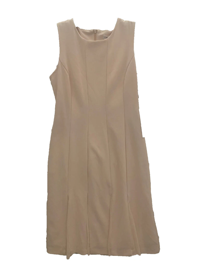 NEW Size 8 Women's Calvin Klein Sleeveless Knee Sheath Lined Dress Pink $134.00