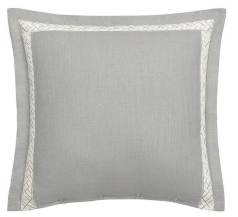 NWT NEW ROSE TREE EURO Sham Madura Gray Cotton MSRP: $79