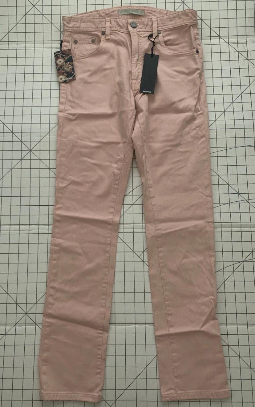 NEW 30 x 34 Mens Murano Avant Garden Evan Extra Slim Fit Flat Pants Peach $90