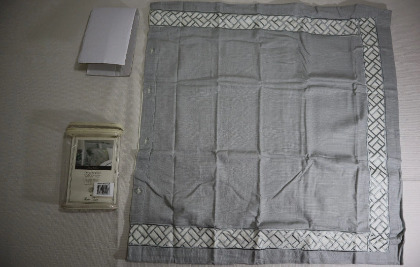 NWT NEW ROSE TREE EURO Sham Madura Gray Cotton MSRP: $79