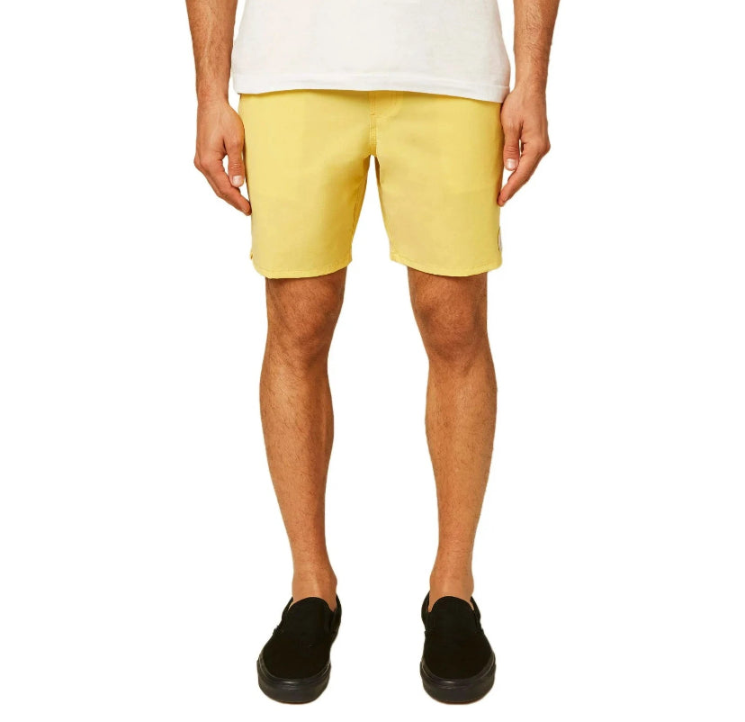 NEW SIZE Small Men's O'Neill Men's Solid Volley 17 Boardshorts Lemon MSRP$48