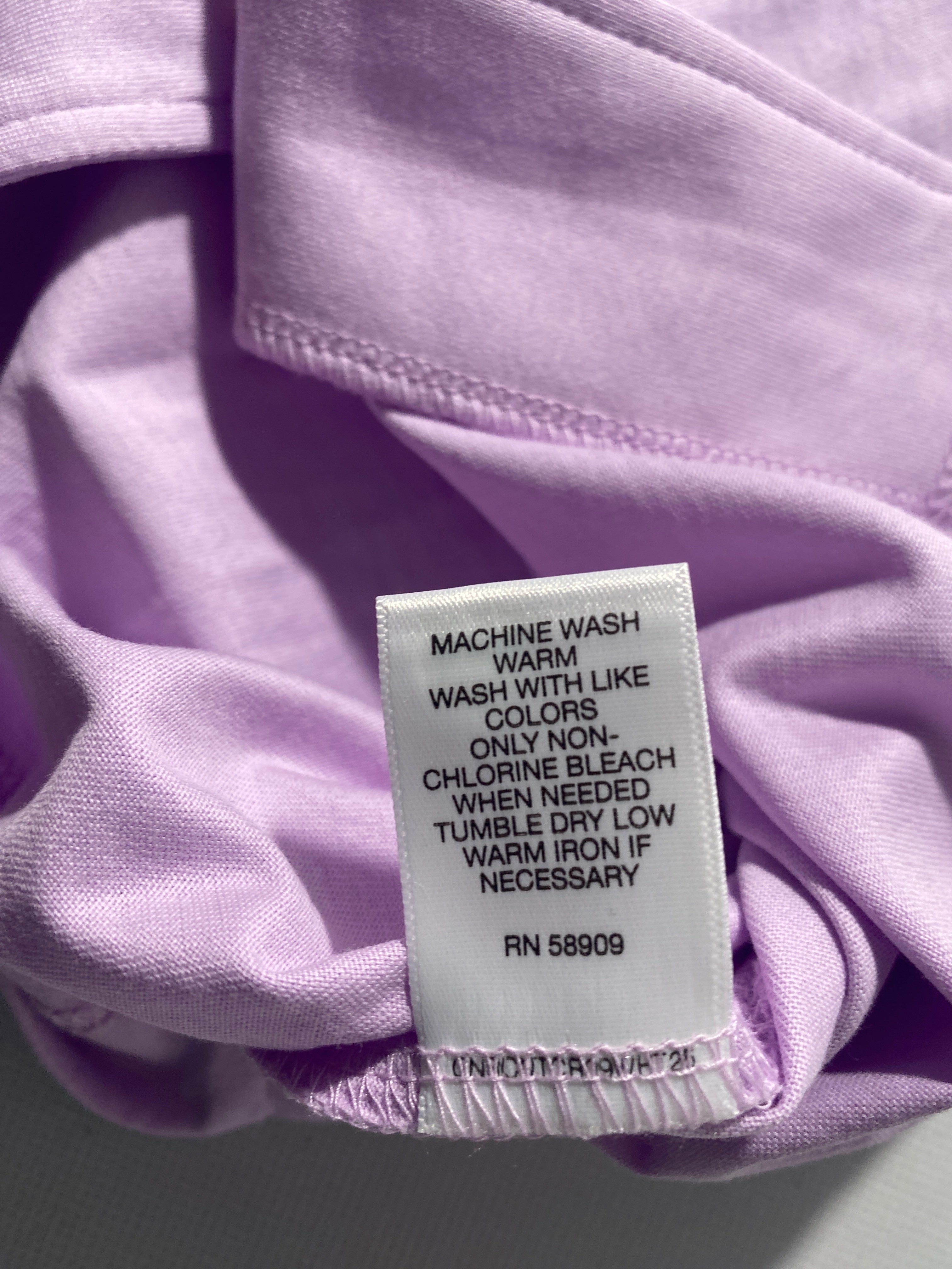 NEW Size S Mens Murano Short Sleeve Button Front Shirt Slim Fit Cotton Lilac $80