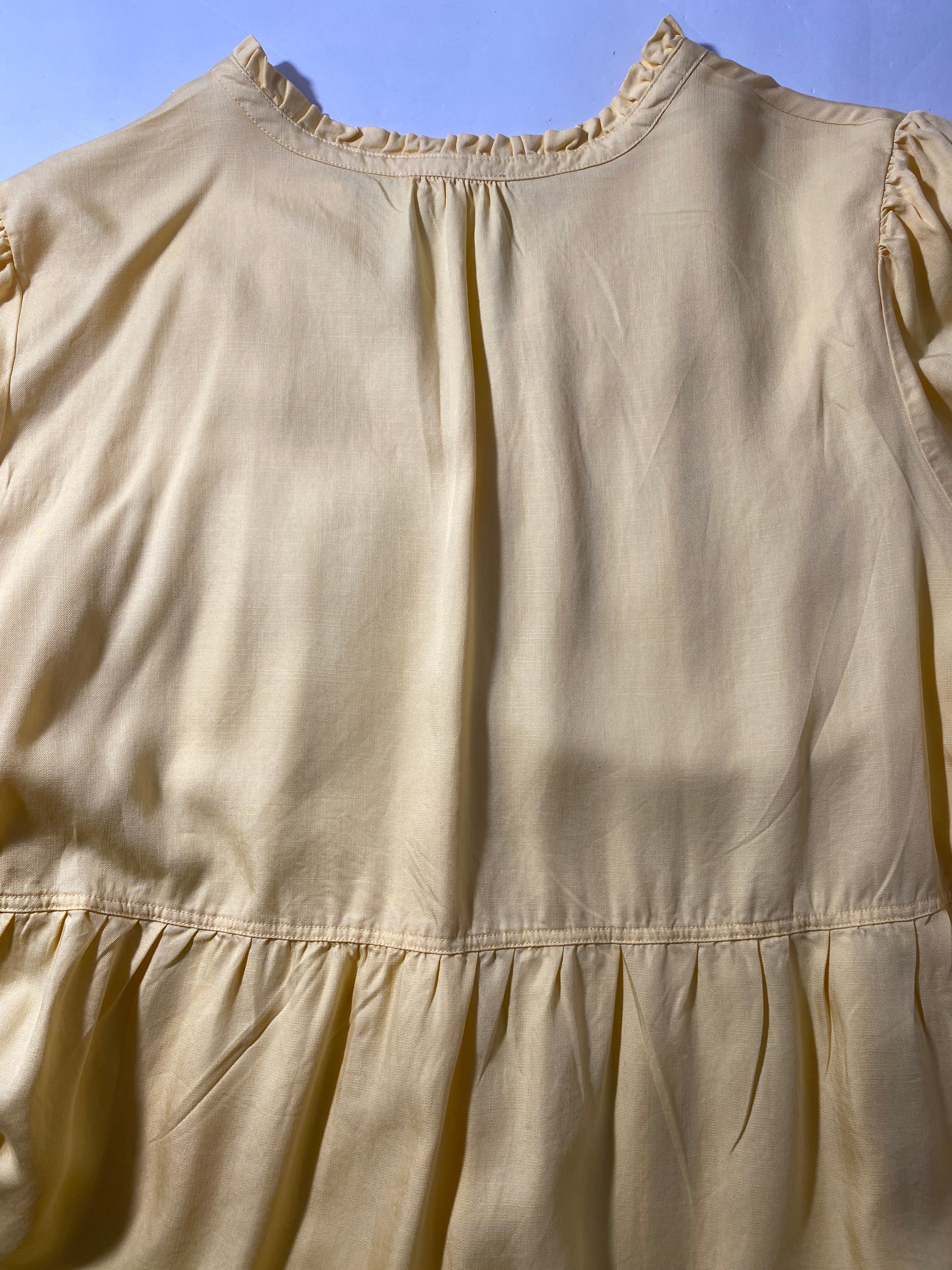 NEW Plus Size 3X Nurture by Westbound 3/4 Sleeve Tiered Short Dress Yellow $89
