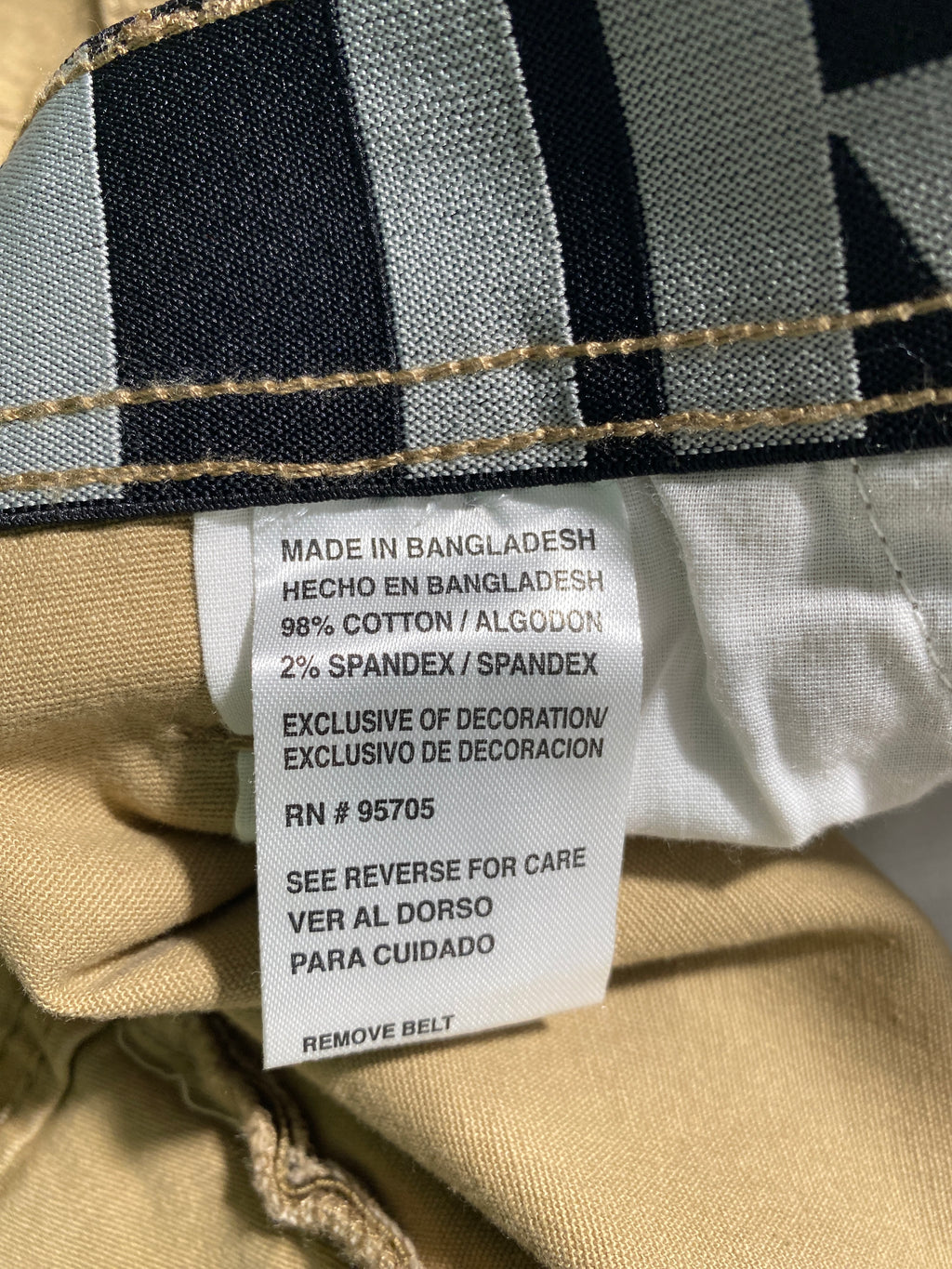 NEW Mens Size 42 Iron Co. Cargo Short Cotton Blend 9"I W/ Cloth Belt Boardwalk