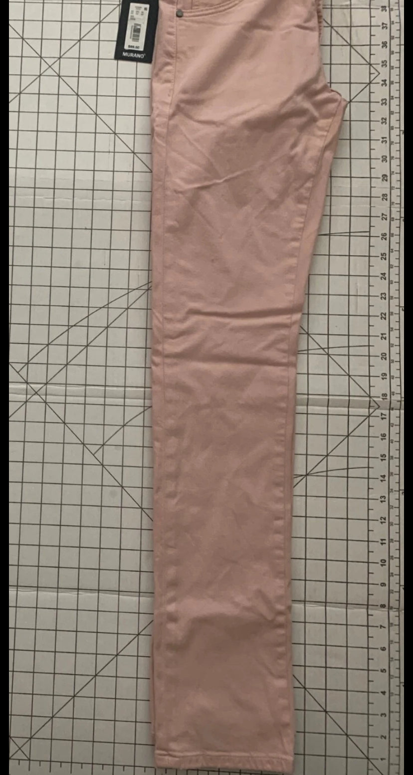 NEW 30 x 34 Mens Murano Avant Garden Evan Extra Slim Fit Flat Pants Peach $90