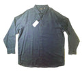 NEW 3XB Big Murano Long Sleeve Button Front Shirt Cotton Midnight Blue $100