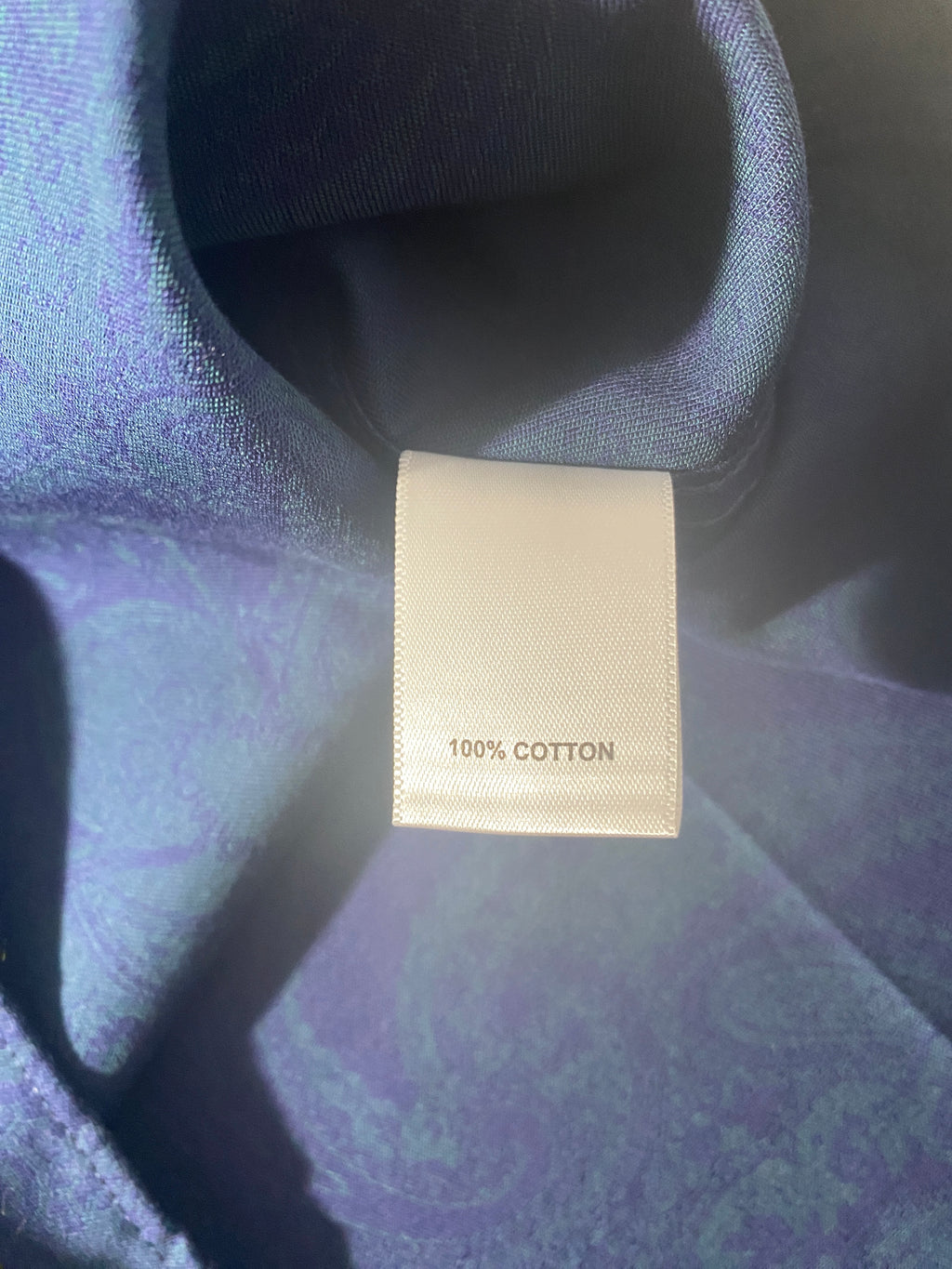 NEW 3XB Big Murano Long Sleeve Button Front Shirt Cotton Midnight Blue $100