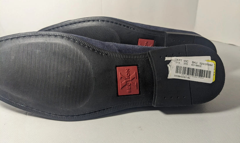 NEW- Men's Size 10M Section X Shoes Slip-on 602SX0000 (Leather & Manmade) Navy