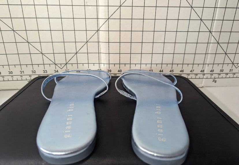 NEW - Size 9.5M Women's Gianni Bini Kaydie Sandals Slides Blue