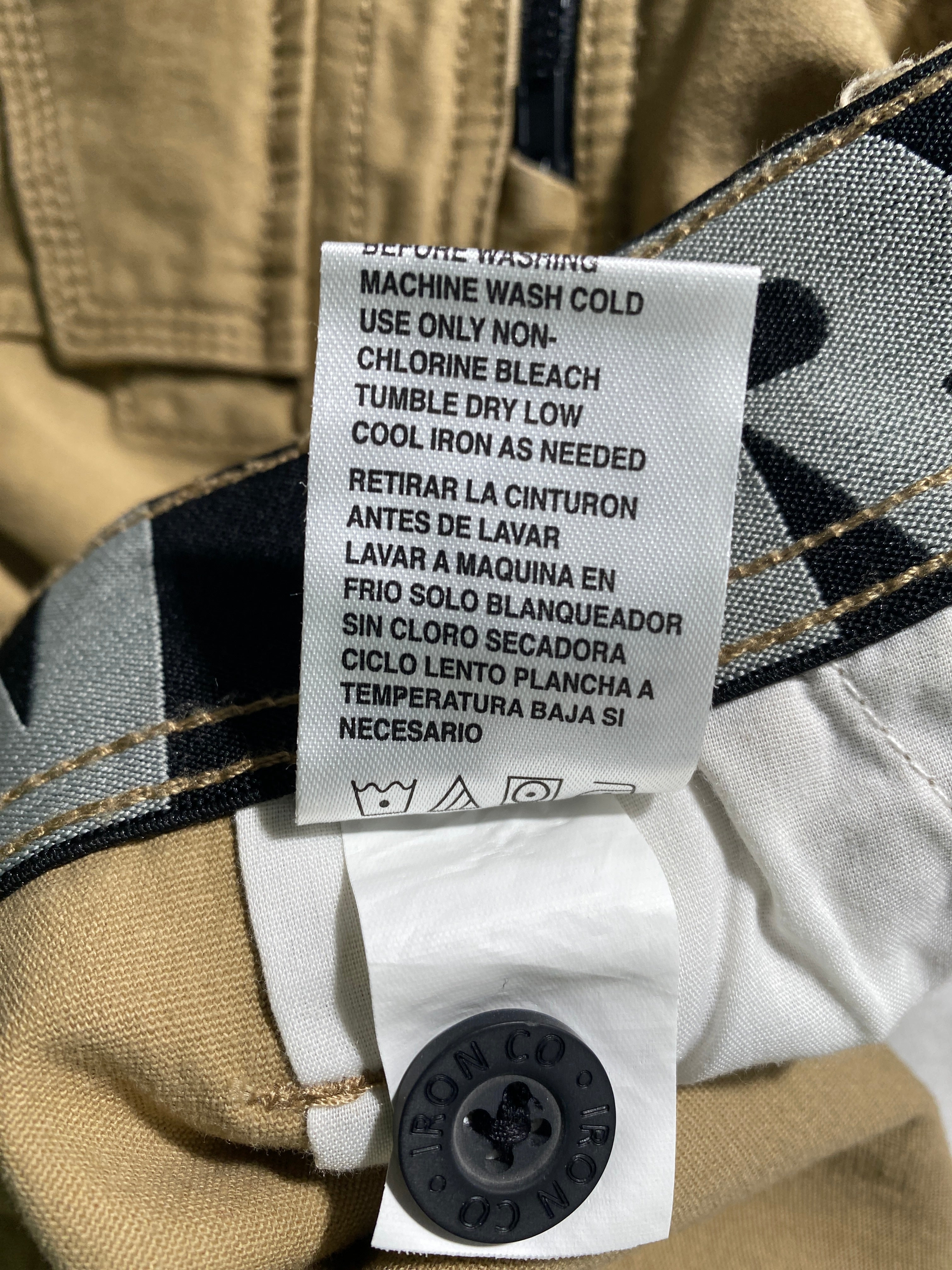 NEW Mens Size 42 Iron Co. Cargo Short Cotton Blend 9"I W/ Cloth Belt Boardwalk