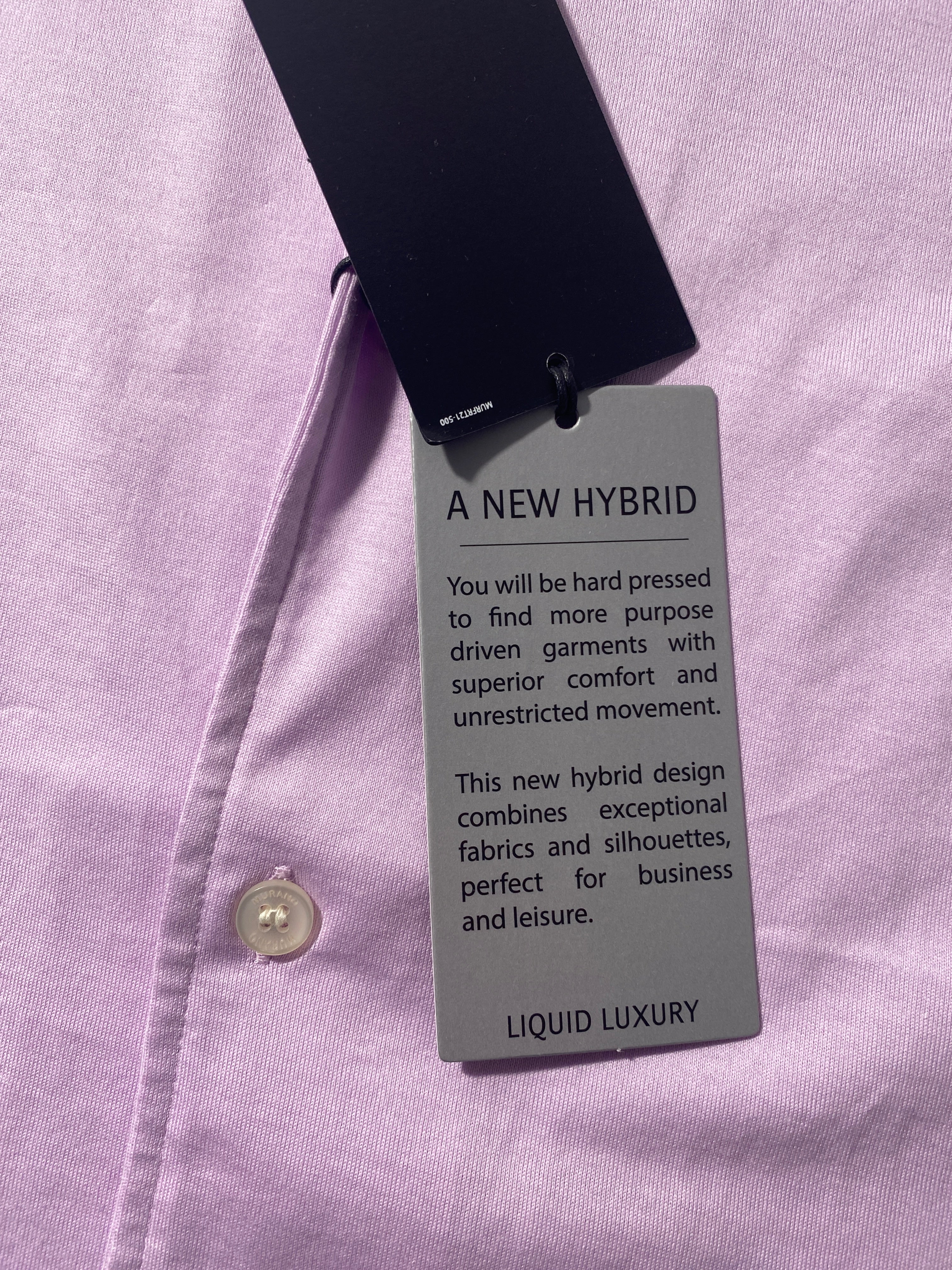 NEW Size S Mens Murano Short Sleeve Button Front Shirt Slim Fit Cotton Lilac $80