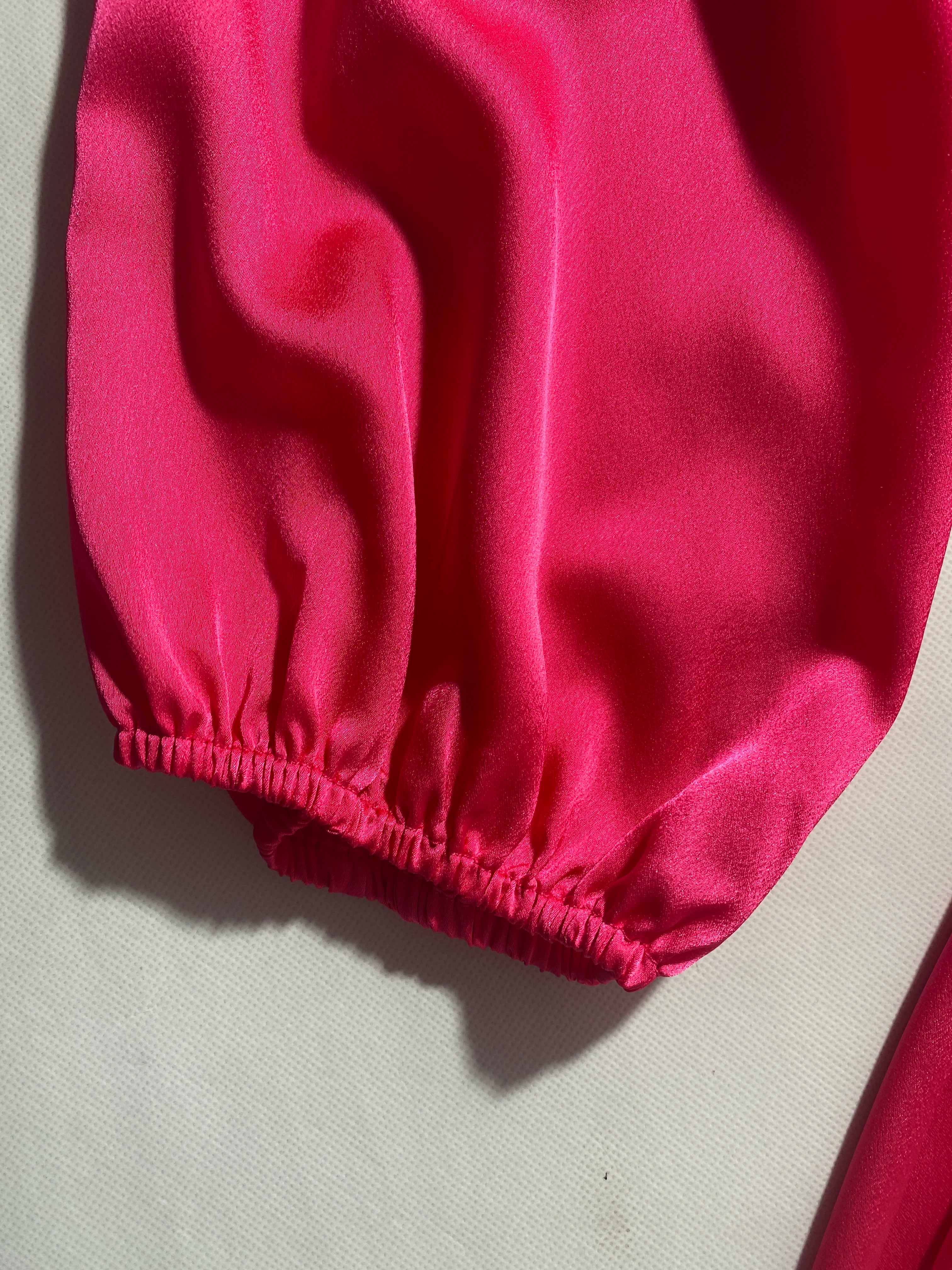NEW Plus Size Women's SugarLips Fuschia Ruffle Mini 3/4 Sleeve Dress $79