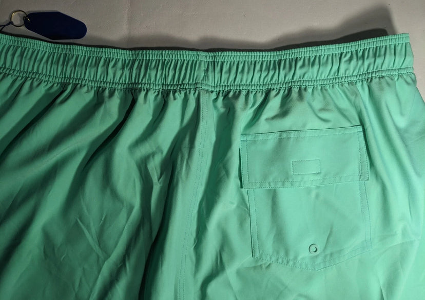 NEW Big Mens 4XB Roundtree & Yorke Caribbean Swim Trunks Quick Dry 6"I Aqua