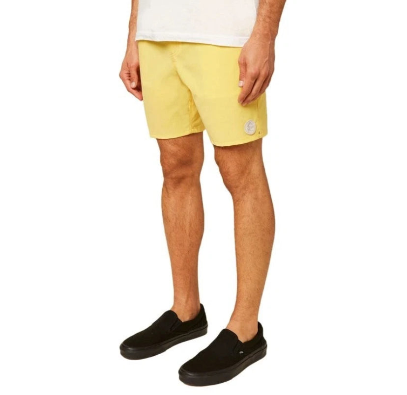 NEW SIZE Small Men's O'Neill Men's Solid Volley 17 Boardshorts Lemon MSRP$48