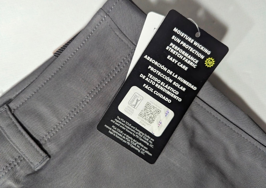 NEW Size 42 PGA Tour Mens Flat Front Active Waistband Shorts Quiet Shade MSRP$65