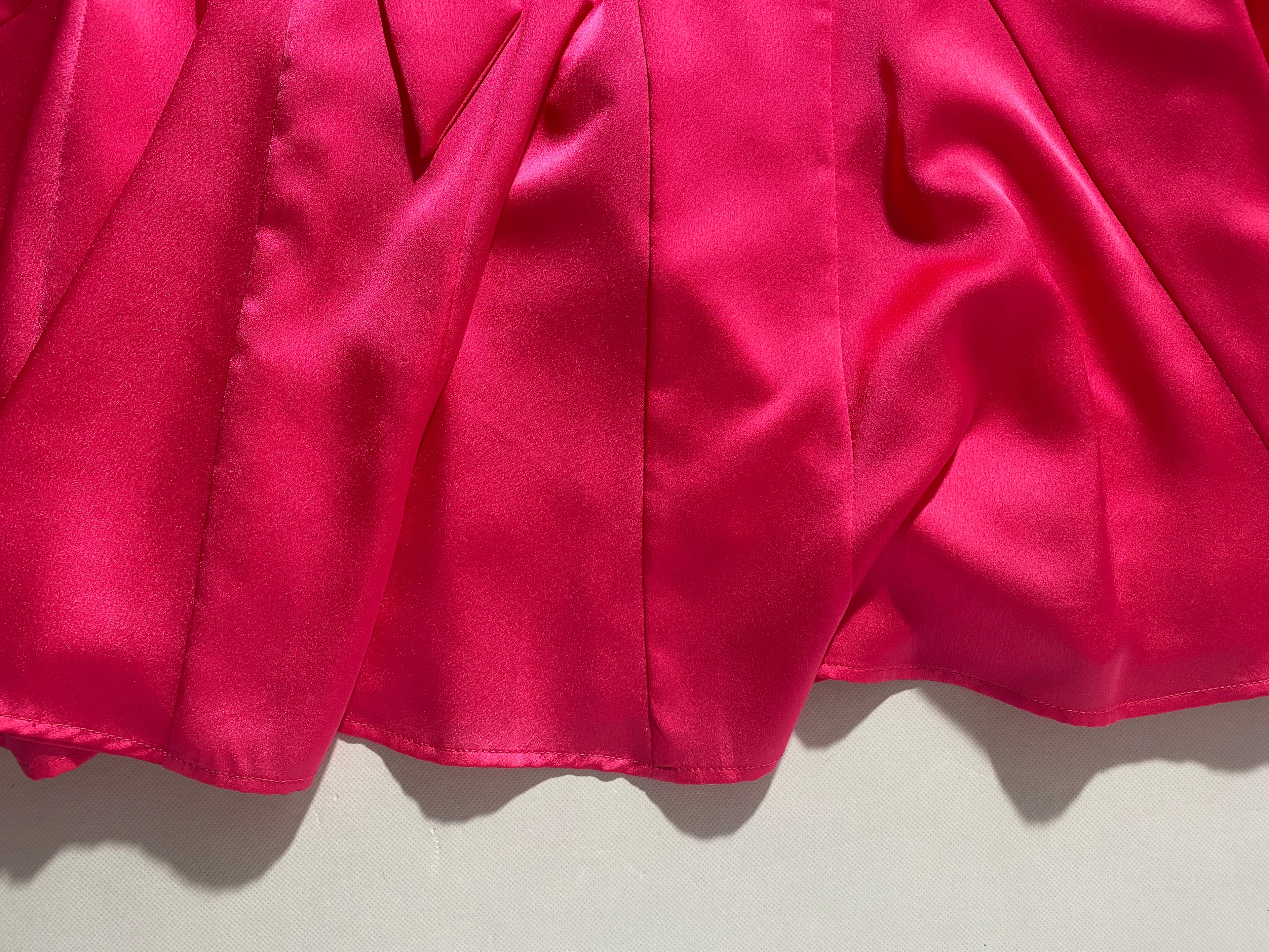NEW Plus Size Women's SugarLips Fuschia Ruffle Mini 3/4 Sleeve Dress $79