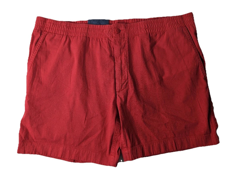 NEW Size 40 Men's Cremieux Atlantic Khaki Shorts 6" Inseam Drawstring Burnt Red