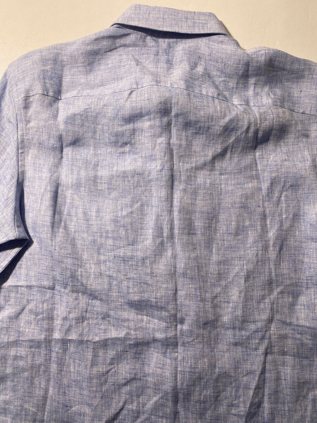 NEW Size S Mens Murano Short Sleeve Button Down Shirt Baird McNutt Linen Blue