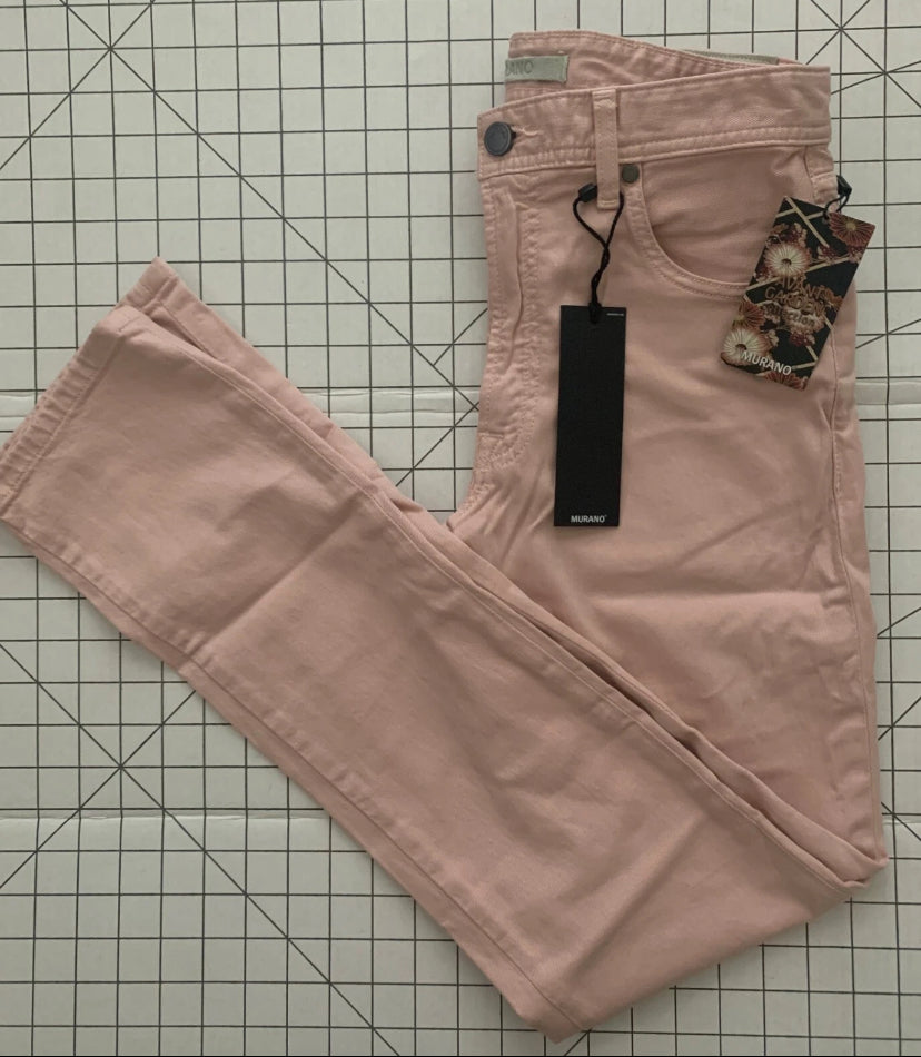 NEW 30 x 34 Mens Murano Avant Garden Evan Extra Slim Fit Flat Pants Peach $90