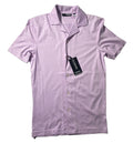 NEW Size S Mens Murano Short Sleeve Button Front Shirt Slim Fit Cotton Lilac $80