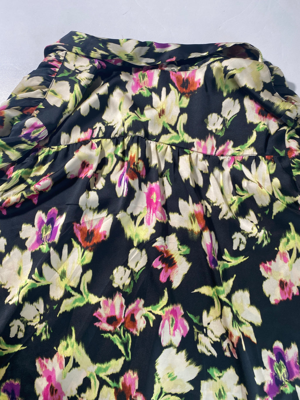 NEW Plus Size 1X Vince Camuto Paradise Chic Black Floral Button Front Blouse $99