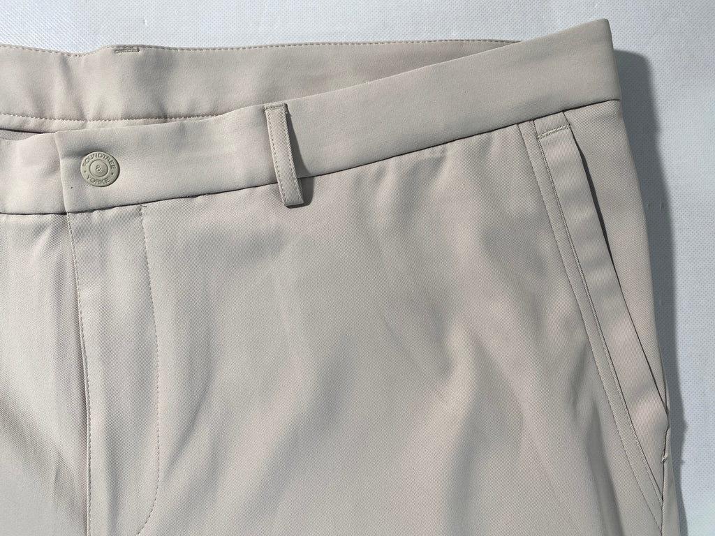 NEW Size 42 Mens Roundtree & Yorke Performance Chino Flat Shorts 8"I Stone $50