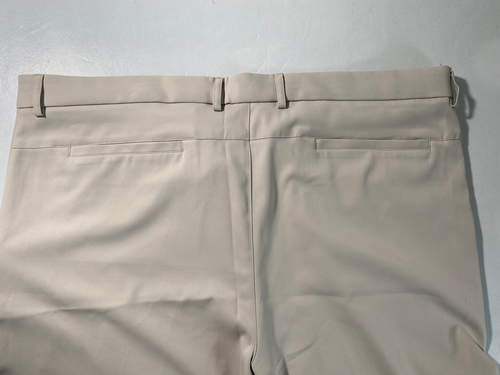 NEW Size 42 Mens Roundtree & Yorke Performance Chino Flat Shorts 8"I Stone $50