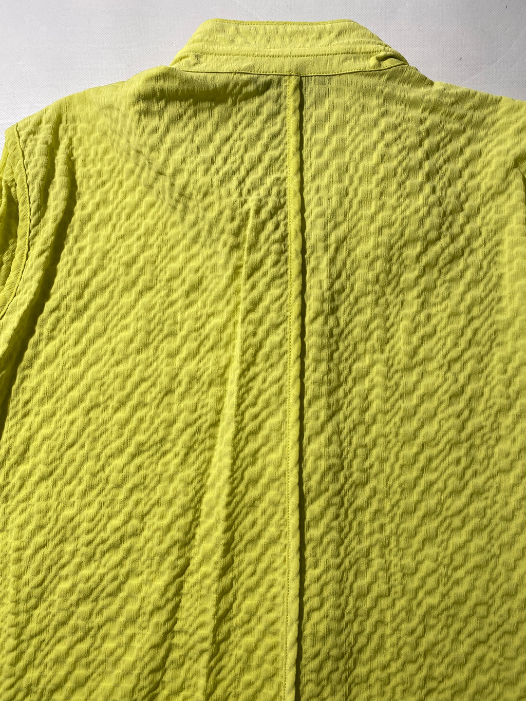 NEW Plus Size 1X Ali Miles Lime Green Textured Button Front Blouse Polyester $79