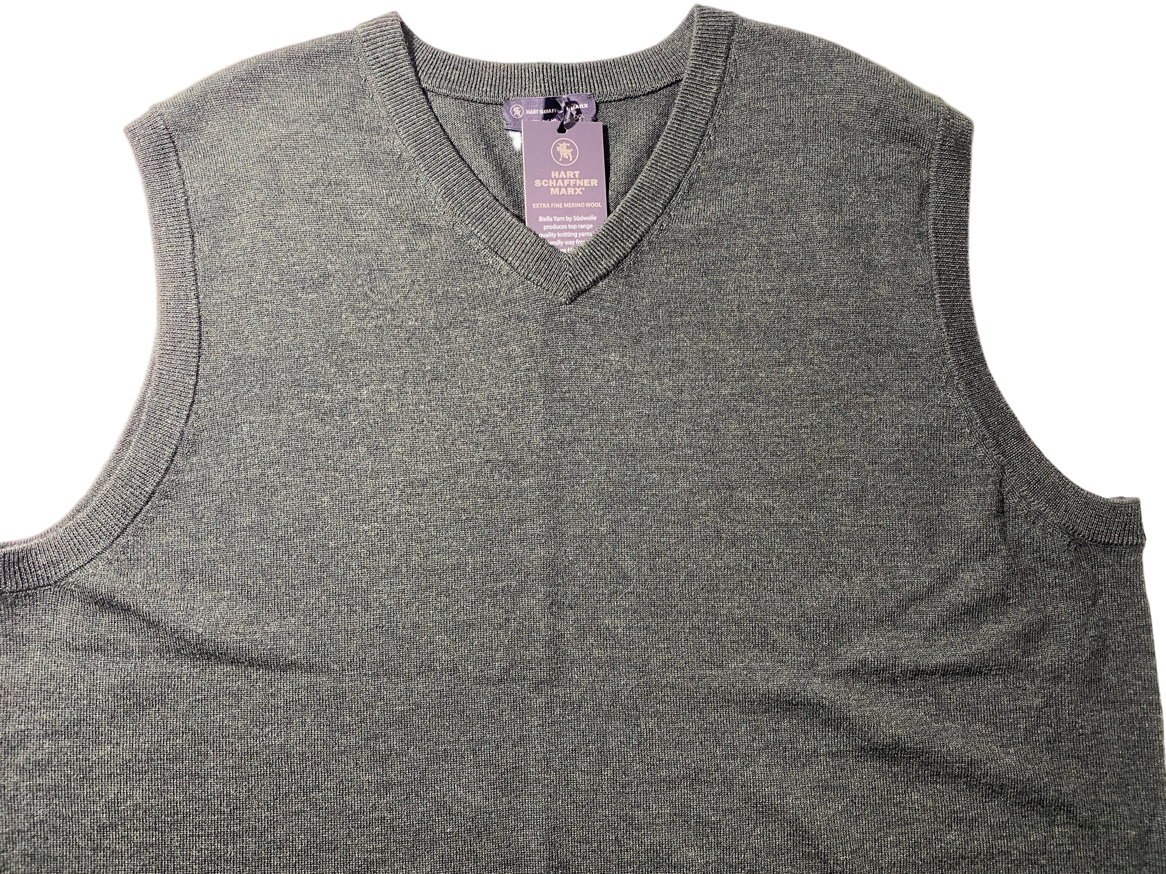 NEW Big & Tall Mens Hart Schaffner Marx Sweater Vest Merino Wool Dark Spruce $90