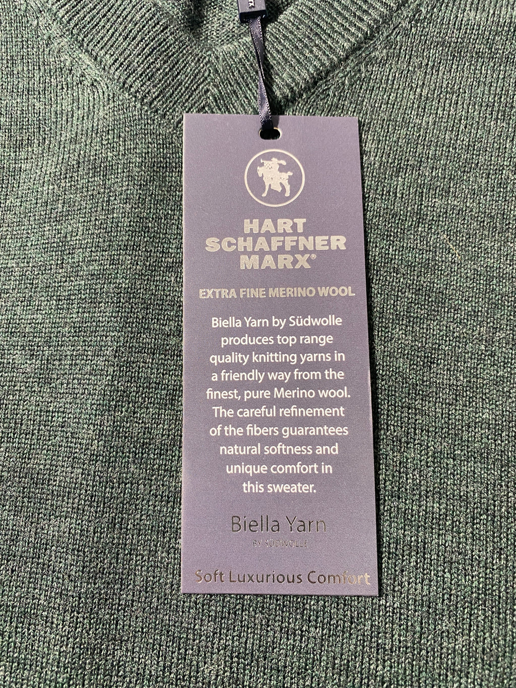 NEW Big & Tall Mens Hart Schaffner Marx Sweater Vest Merino Wool Dark Spruce $90